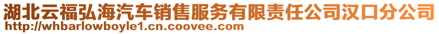 湖北云福弘海汽車銷售服務(wù)有限責(zé)任公司漢口分公司