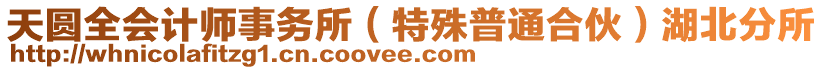 天圓全會(huì)計(jì)師事務(wù)所（特殊普通合伙）湖北分所