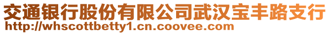 交通銀行股份有限公司武漢寶豐路支行