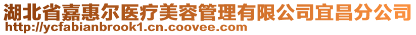 湖北省嘉惠爾醫(yī)療美容管理有限公司宜昌分公司