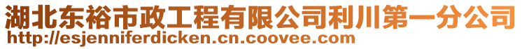 湖北东裕市政工程有限公司利川第一分公司