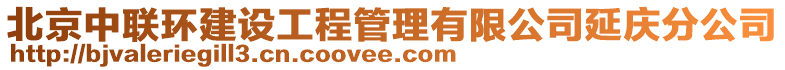 北京中聯(lián)環(huán)建設工程管理有限公司延慶分公司