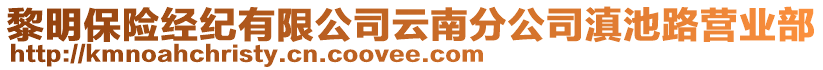 黎明保險(xiǎn)經(jīng)紀(jì)有限公司云南分公司滇池路營(yíng)業(yè)部