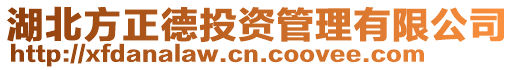 湖北方正德投資管理有限公司