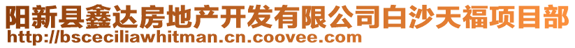 陽新縣鑫達房地產(chǎn)開發(fā)有限公司白沙天福項目部