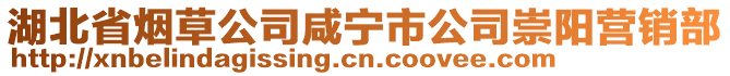 湖北省煙草公司咸寧市公司崇陽營銷部