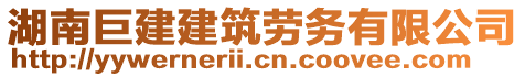 湖南巨建建筑勞務有限公司