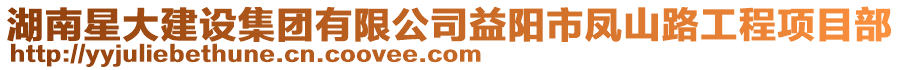 湖南星大建設集團有限公司益陽市鳳山路工程項目部