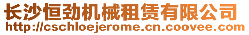 長沙恒勁機械租賃有限公司