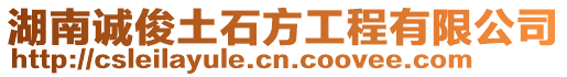 湖南誠俊土石方工程有限公司