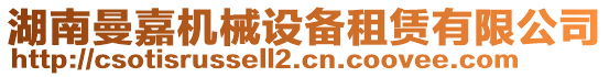 湖南曼嘉機(jī)械設(shè)備租賃有限公司