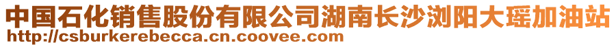 中國石化銷售股份有限公司湖南長沙瀏陽大瑤加油站