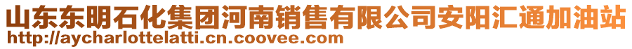 山東東明石化集團(tuán)河南銷售有限公司安陽匯通加油站