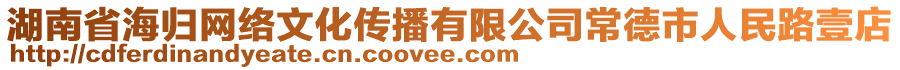 湖南省海歸網(wǎng)絡(luò)文化傳播有限公司常德市人民路壹店