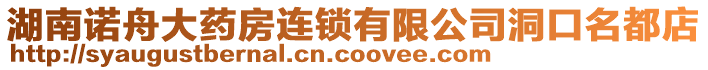 湖南諾舟大藥房連鎖有限公司洞口名都店