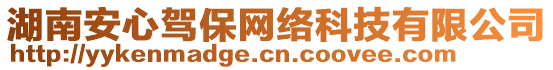 湖南安心駕保網(wǎng)絡(luò)科技有限公司