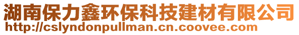 湖南保力鑫環(huán)保科技建材有限公司