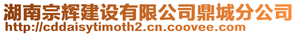 湖南宗輝建設(shè)有限公司鼎城分公司