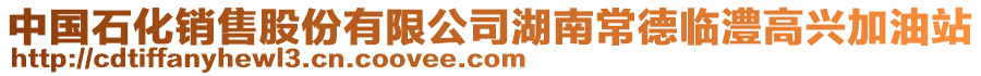 中國(guó)石化銷售股份有限公司湖南常德臨澧高興加油站