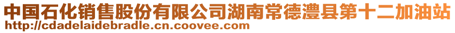 中國石化銷售股份有限公司湖南常德澧縣第十二加油站