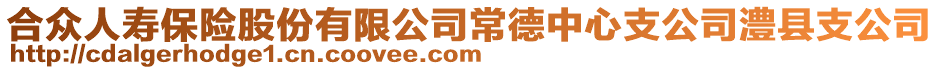 合众人寿保险股份有限公司常德中心支公司澧县支公司