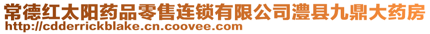 常德紅太陽藥品零售連鎖有限公司澧縣九鼎大藥房