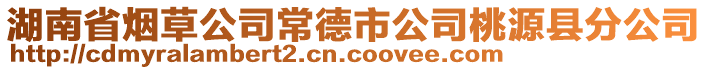 湖南省煙草公司常德市公司桃源縣分公司