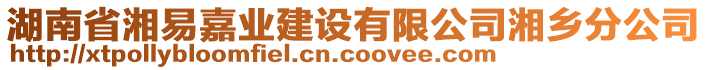 湖南省湘易嘉業建設有限公司湘鄉分公司