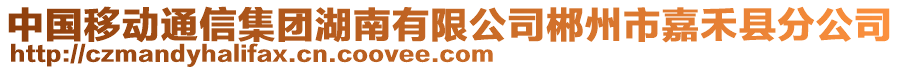 中国移动通信集团湖南有限公司郴州市嘉禾县分公司