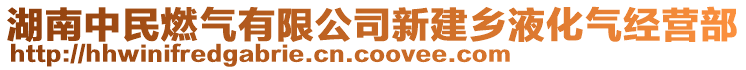 湖南中民燃?xì)庥邢薰拘陆ㄠl(xiāng)液化氣經(jīng)營(yíng)部