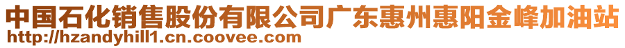 中國(guó)石化銷售股份有限公司廣東惠州惠陽(yáng)金峰加油站