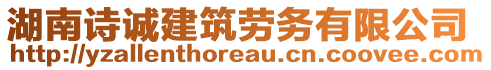 湖南诗诚建筑劳务有限公司