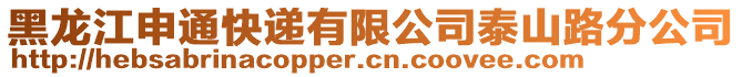 黑龍江申通快遞有限公司泰山路分公司