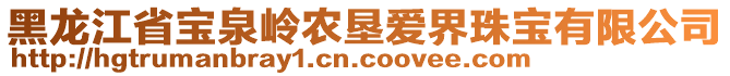 黑龍江省寶泉嶺農(nóng)墾愛界珠寶有限公司