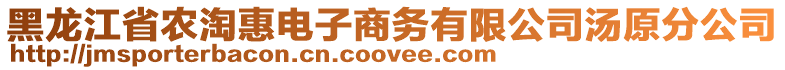 黑龍江省農(nóng)淘惠電子商務(wù)有限公司湯原分公司