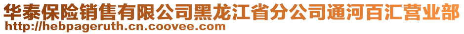 華泰保險銷售有限公司黑龍江省分公司通河百匯營業(yè)部