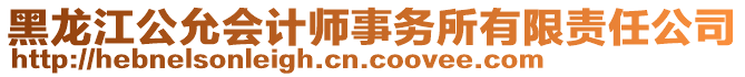 黑龍江公允會計師事務(wù)所有限責(zé)任公司