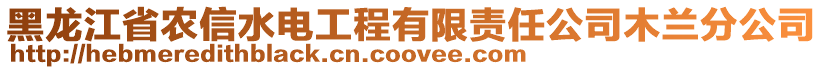 黑龙江省农信水电工程有限责任公司木兰分公司