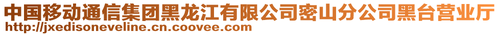 中國移動通信集團黑龍江有限公司密山分公司黑臺營業(yè)廳