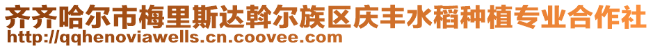 齊齊哈爾市梅里斯達斡爾族區(qū)慶豐水稻種植專業(yè)合作社