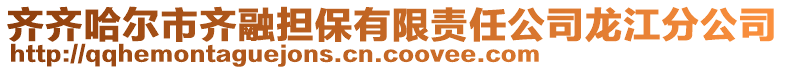 齐齐哈尔市齐融担保有限责任公司龙江分公司