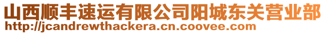 山西順豐速運(yùn)有限公司陽城東關(guān)營業(yè)部