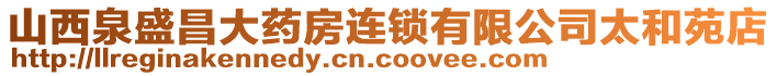 山西泉盛昌大藥房連鎖有限公司太和苑店