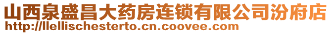 山西泉盛昌大藥房連鎖有限公司汾府店