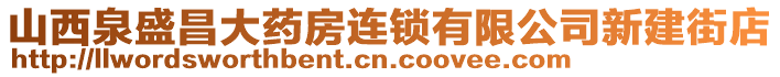 山西泉盛昌大藥房連鎖有限公司新建街店