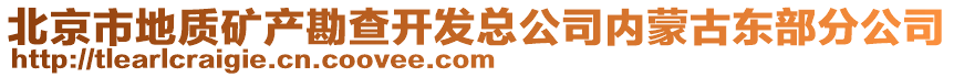 北京市地質(zhì)礦產(chǎn)勘查開發(fā)總公司內(nèi)蒙古東部分公司