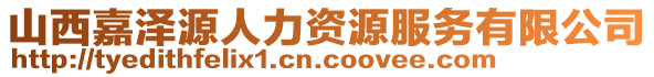 山西嘉澤源人力資源服務(wù)有限公司