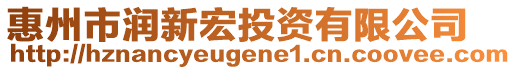 惠州市潤新宏投資有限公司