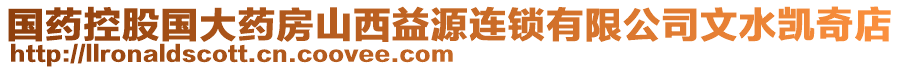 國(guó)藥控股國(guó)大藥房山西益源連鎖有限公司文水凱奇店