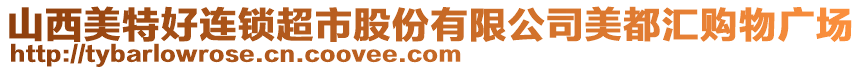 山西美特好連鎖超市股份有限公司美都匯購物廣場